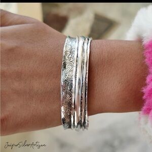 Handmade Sterling Silver Spinner Meditation Fidget Bracelet